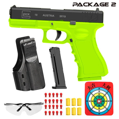 Black M1911 Colt Toy Gunman Gun, Soft Bullet Shell, Catapult Blaster, Manual Air Gun Launcher, Boys Shooting Game 14+y