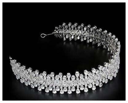 Luxury Bridal Headband Wedding Hair Accessories Cubic Zirconia Bride Headdress Tiaras Crowns For Women Diadem Jewelry Headwear