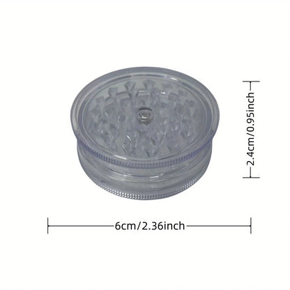 40/60mm Plastic Herb Grinder 3-layer Manual Spice Salt Mill Pepper Mortar Pestle Tobacco Raw Grass Grinder Cigarette Smoke Tool