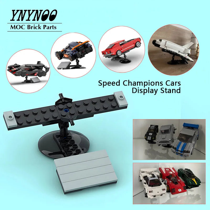 NEW MOC Building Blocks Cars Display Stand Fit for Speed Champions Racing Cars Model DIY Creative Ideas Bricks Bracket Toys