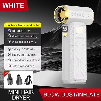 Midea Violent Fan 1000000RPM 2in1 Super Powerful Air Blower Vacuum Blowing Suction For Dust Cleaner Brushless Turbo Strong Wind