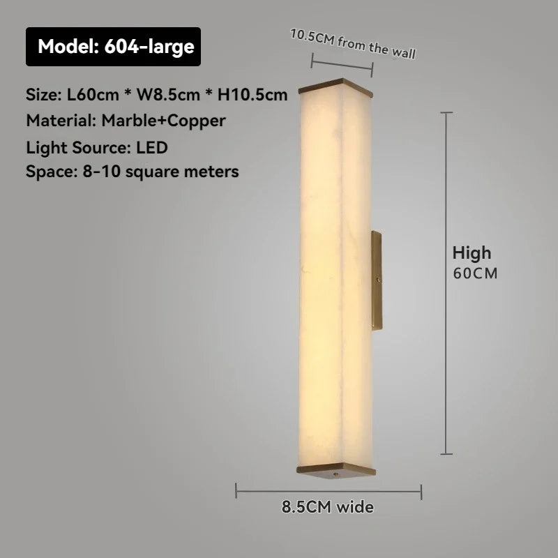 Artpad Designer Marble Wall Lamp for Living Room Hallway Stairs Bedroom Dining Room Copper Ambient Alabaster Wall Lighting