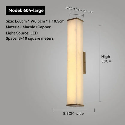 Artpad Designer Marble Wall Lamp for Living Room Hallway Stairs Bedroom Dining Room Copper Ambient Alabaster Wall Lighting