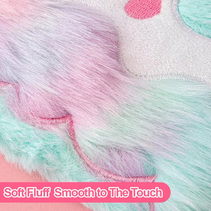 1PC A5 Unicorn Plush Notebook Macaron Girl Heart Diary Student Cartoon Handbook Adhesive Edition
