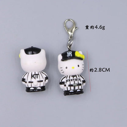Kawaii Hello Kitty Toy Cute Anime Cat Keychain Backpack Phone Case Decoration Cartoon Festival Gift Women Accessories Wholesale