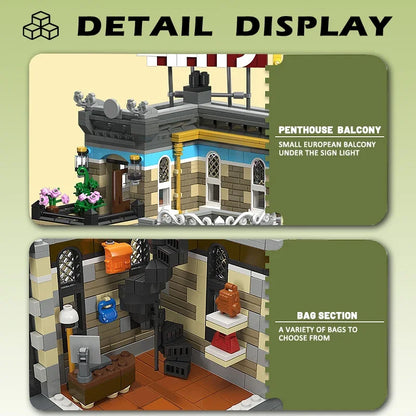 Street View The Hat Store Building Blocks City Model Creative Expert Module Assembly Bricks Constructor Kids Toy For Adult Gifts