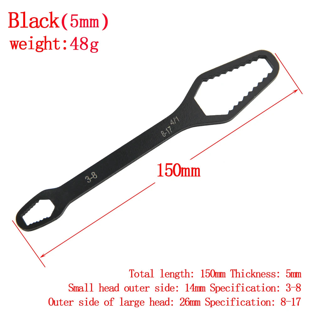 3-17mm multifunctional double end box wrench 8-22mm hexagonal solid wrench for tightening various diameter screws and nuts