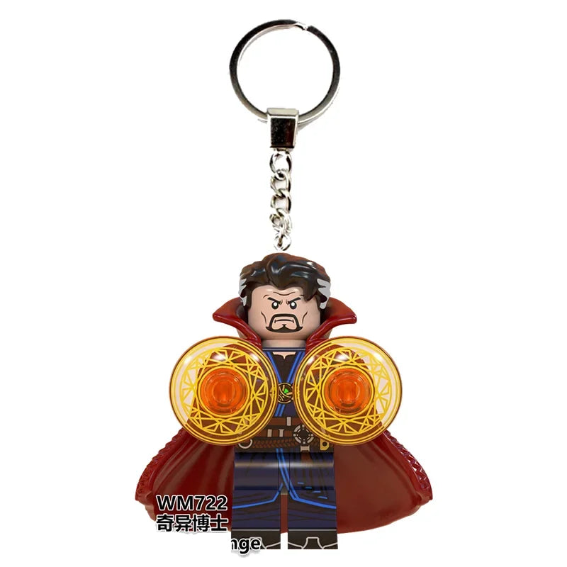 Marvel Creative Personalized Cartoon Keychain Iron Man Hulk Hawkeye Venom Thanos New Car Keychain Backpack Pendant Festival Gift
