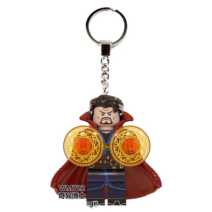 Marvel Creative Personalized Cartoon Keychain Iron Man Hulk Hawkeye Venom Thanos New Car Keychain Backpack Pendant Festival Gift