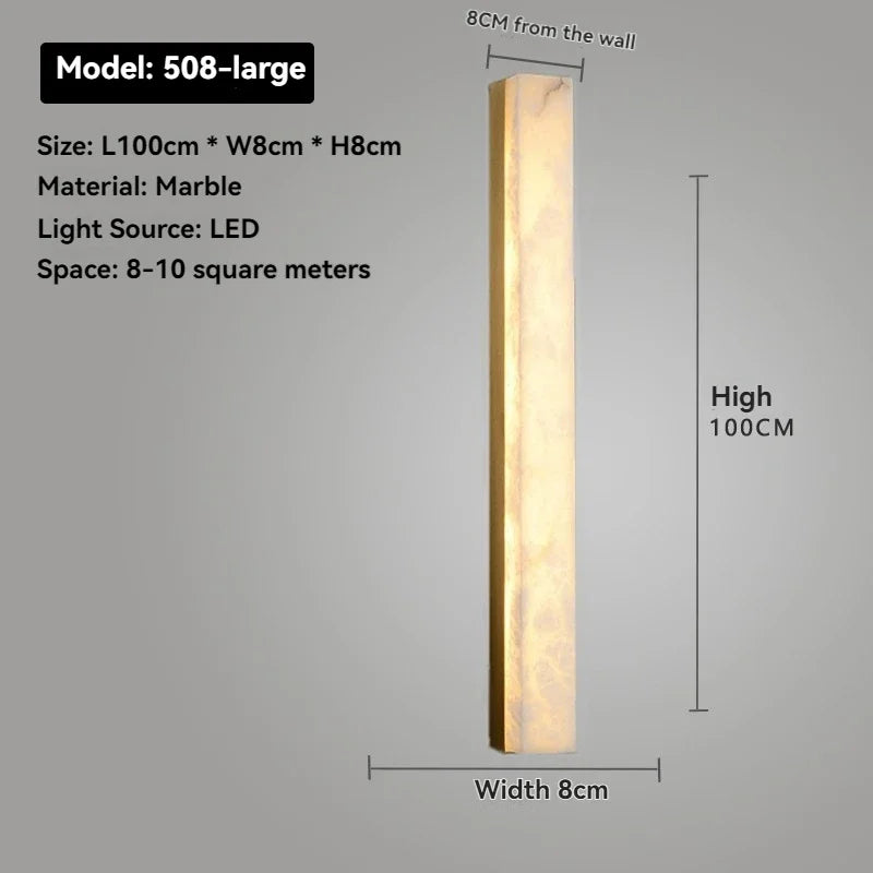 Artpad Designer Marble Wall Lamp for Living Room Hallway Stairs Bedroom Dining Room Copper Ambient Alabaster Wall Lighting