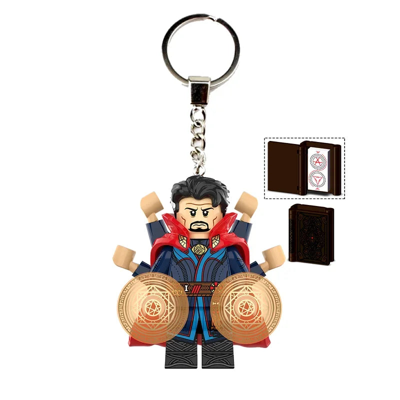 Marvel Creative Personalized Cartoon Keychain Iron Man Hulk Hawkeye Venom Thanos New Car Keychain Backpack Pendant Festival Gift