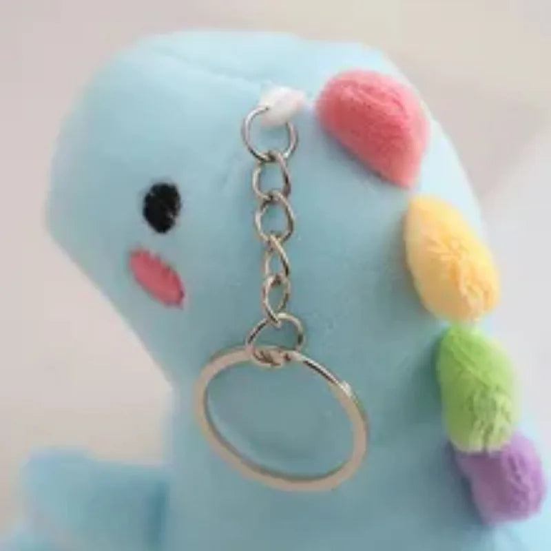 12CM Plush Dinosaur Cartoon Animal Toy Dinosaur Baby Keyring Handbag Pendant Children's Gift Creative Plush Toy Ornaments