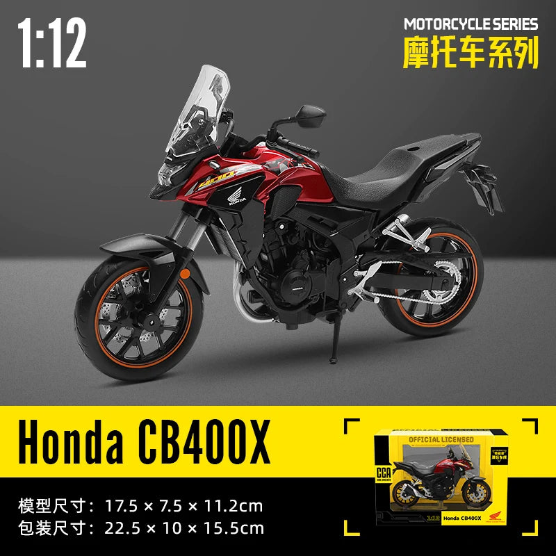 MSZ CCA 1:12 BMW R1250GS S1000R with base alloy die-cast car motorcycle model, toy gift giving, die-cast static motorcycle model