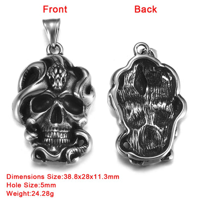 316L Choice Stainless Steel Viking Skull Animal Vintage Pendant for Men Necklace Bracelet DIY Accessories Finding Jewelry Making