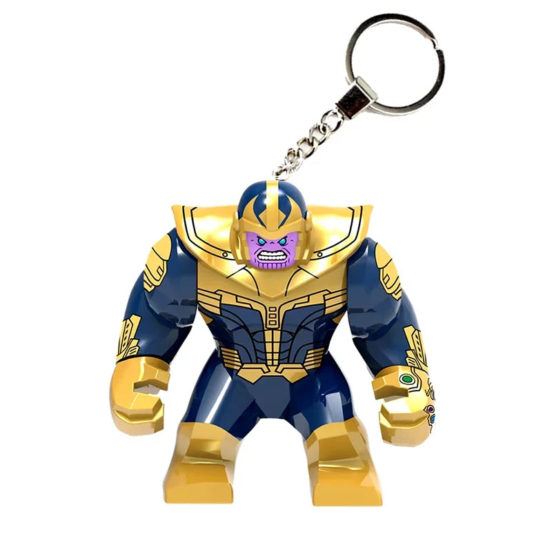 Marvel Creative Personalized Cartoon Keychain Iron Man Hulk Hawkeye Venom Thanos New Car Keychain Backpack Pendant Festival Gift