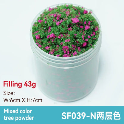 50ml 1-3mm Simulation bush grass sponge tree powder coarse grain flowers leaves diy military train model sand table scene layout