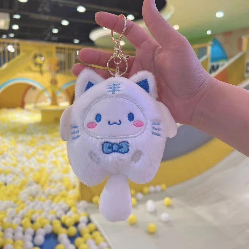 Sanrio Plush Pendant Kuromi Cinnamoroll Bad Badtz Maru Hello Kitty Pom Pom Purin My Melody Pochacco Kawaii Pendant
