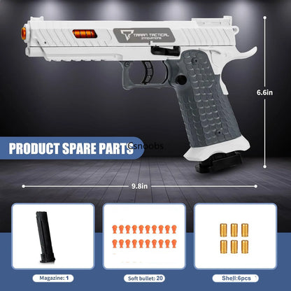 2011 Shell Throwing Toy gun Continuous Firing Blowback Soft Bullet Pistol model Empty Hanging Airsoft Birthday Gifts for Boys