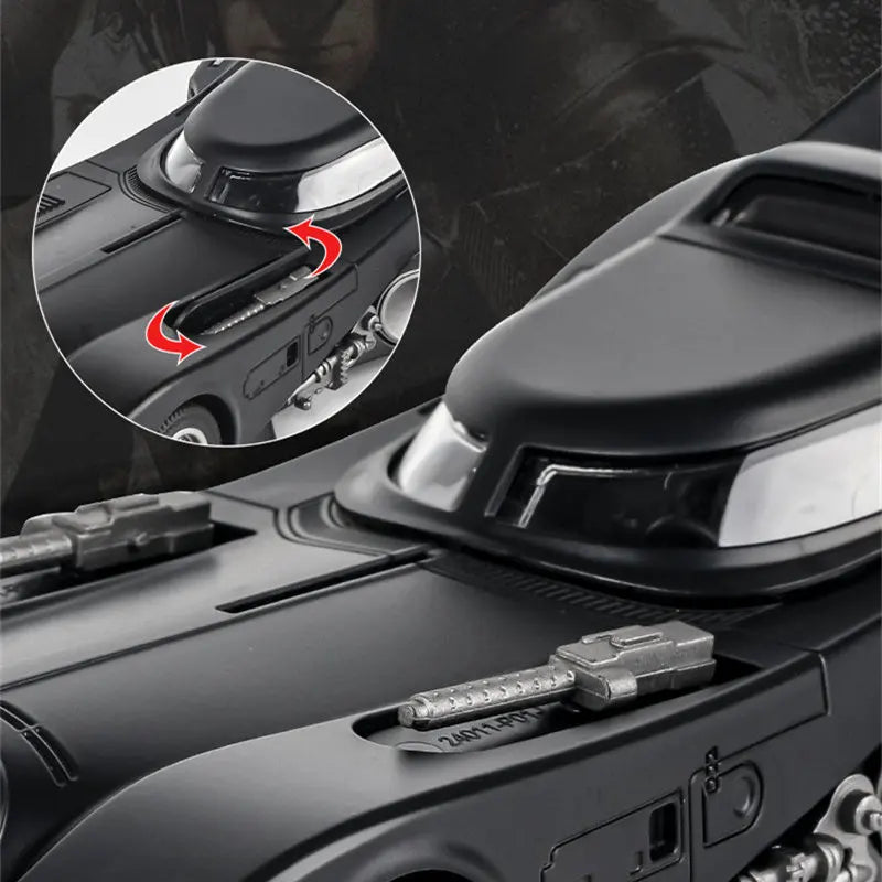 1/24 Classic Movie Car Batmobile Bat Alloy Sports Car Model Diecast Metal Toy Racing Car Model Sound Light Simulation Kids Gifts