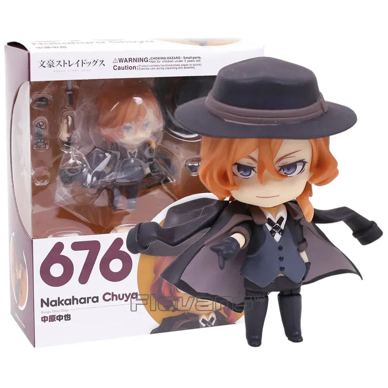 1191 Ryunosuke Akutagawa 676 Nakahara Chuya 657 Dazai Osamu PVC Action Figure Toy Anime Q Figurine Model Doll
