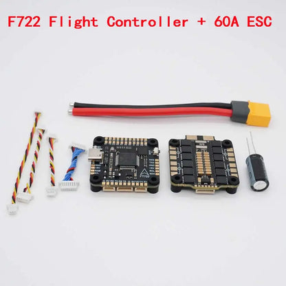 F405 F7 F722 Flight Controller  + 60A 80A 4in1 BLheli_S ESC Stacks 30.5*30.5mm For 7in 8in 10in 13in Frame RC FPV Racer Drone