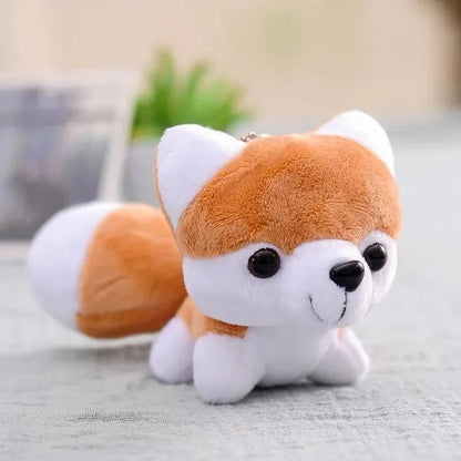 10CM Kawaii Puppy Stuffed Plush Toys Cute Simulation Husky Dog Mini Teddy Dog Plush Husky Dolls Bag Pendant Keychain Kids Gifts