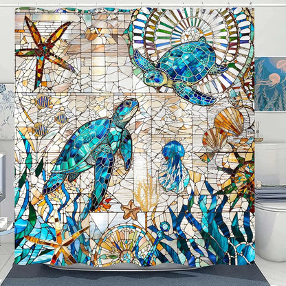 Colorful tree flower shower curtain fabric bathroom decoration with 12 hooks 180x 180cm bathtub shower curtain