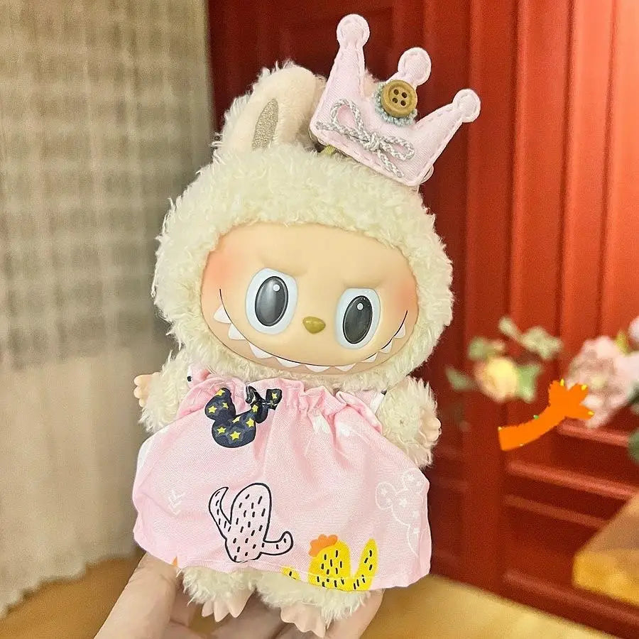 Labubu Trendy Outfit Accessories Leisure set princess skirt Stylish Look for Labubu Vinyl Dolls