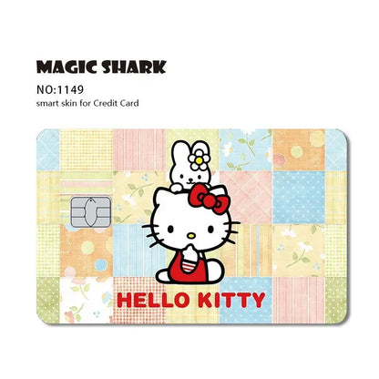 2025 New Arrival Cute Hello Kitty Frog Matte Front Side PVC Sticker Skin Film Cover for Debit Credit Card