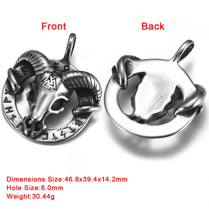 316L Choice Stainless Steel Viking Skull Animal Vintage Pendant for Men Necklace Bracelet DIY Accessories Finding Jewelry Making