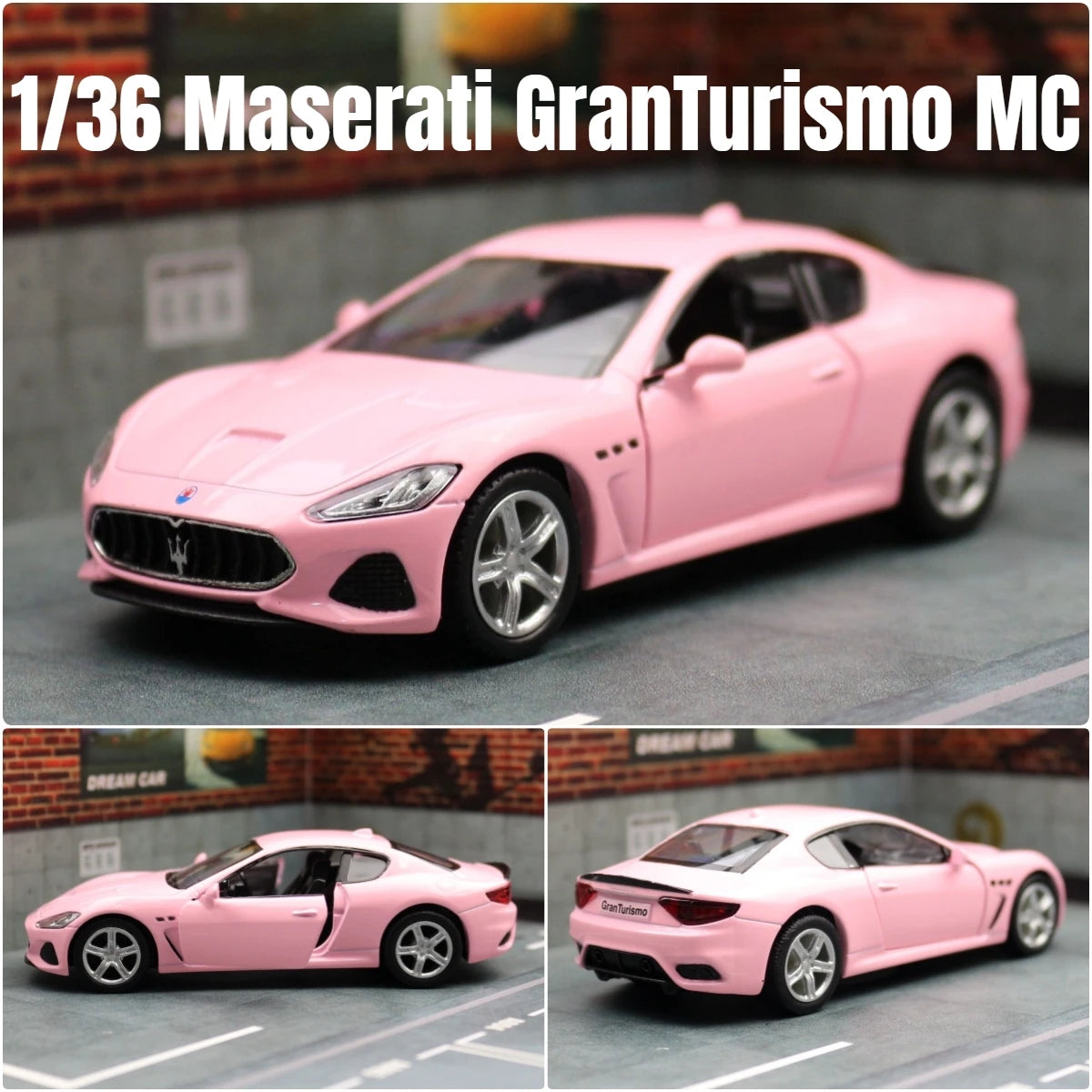 1/36 Maserati GranTurismo MC Super Sport Toy Car Model For Children RMZ CiTY Diecast Miniature Pull Back Collection Gift Kid Boy