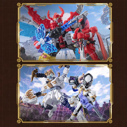 In Stock BLOKEES Super Sentai GALAXY VERSION 01 Ohsama Sentai King-Ohger Kuwagata Tombo Kamakiri Ohger Assembled Movable Model