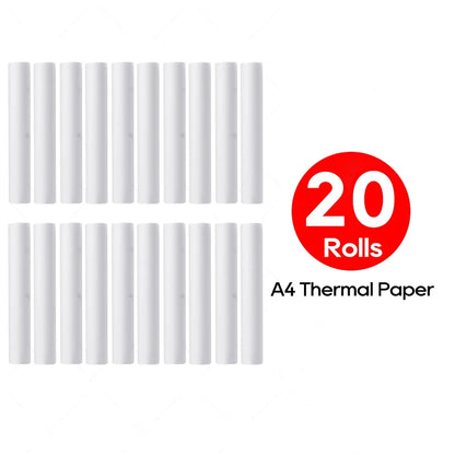 6 Rolls A4 Quick-dry Thermal Paper for mini printer thicker brighter and the font is clearer to make the printing quality better
