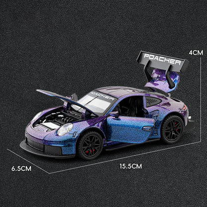 1:32 911 GT3 RS Alloy Die Cast Toy Car Model Sound and Light Children's Toy Collectibles Birthday gift