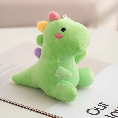 12CM Plush Dinosaur Cartoon Animal Toy Dinosaur Baby Keyring Handbag Pendant Children's Gift Creative Plush Toy Ornaments