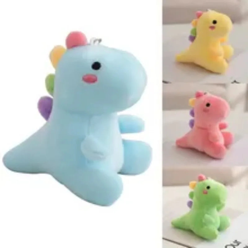 12CM Plush Dinosaur Cartoon Animal Toy Dinosaur Baby Keyring Handbag Pendant Children's Gift Creative Plush Toy Ornaments