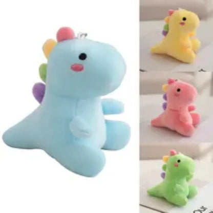 12CM Plush Dinosaur Cartoon Animal Toy Dinosaur Baby Keyring Handbag Pendant Children's Gift Creative Plush Toy Ornaments