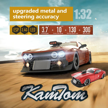 In Stock Kamtom 3299 1:32 Rc Car Upgrade Luminous Metal Servo Motor Car Dodgeboy Toy Car Professional Rc Drift Rc Stunt Car