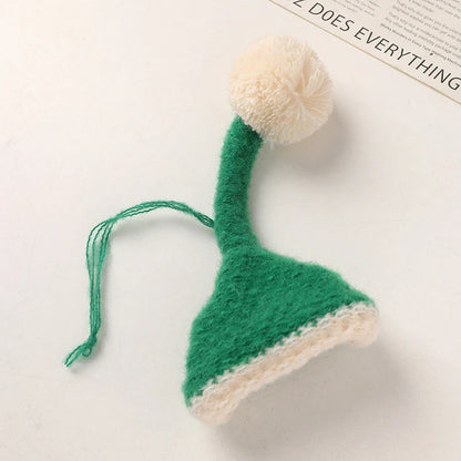 5PCS/lot Mini Handmade Small Knitting Hat For DIY Dolls Decoration Phone Case Decoration 3.5CM