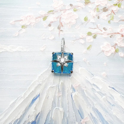 Star Blue Stone Pendant Europe Accessories Brand New Fashion Jewelry Trendy Gift for Women