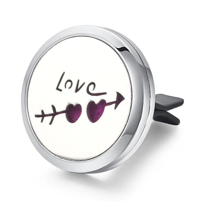 Aromatherapy Jewelry Locket Pendant Car Air Freshener Vent Clip Aroma Perfume Oils Locket Essential Oil Diffuser Car Clip