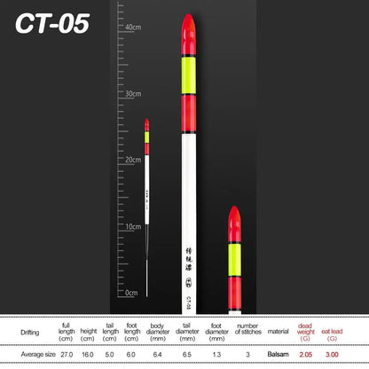 New Fishing Floats Assorted Sizes Rock Fishing Float 5 Size Floats Bobbers Long Tail Slip Drift Tube Indicator Outdoor Fashion