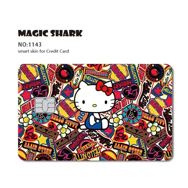 2025 New Arrival Cute Hello Kitty Frog Matte Front Side PVC Sticker Skin Film Cover for Debit Credit Card
