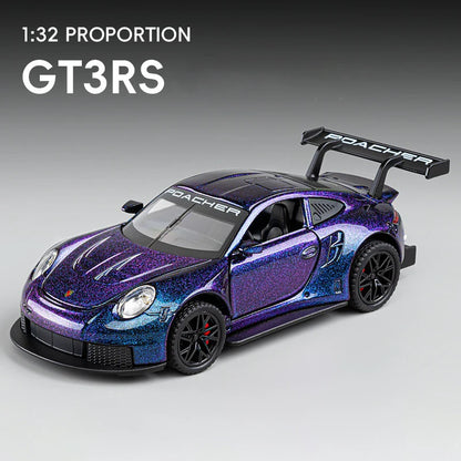 1:32 911 GT3 RS Alloy Die Cast Toy Car Model Sound and Light Children's Toy Collectibles Birthday gift