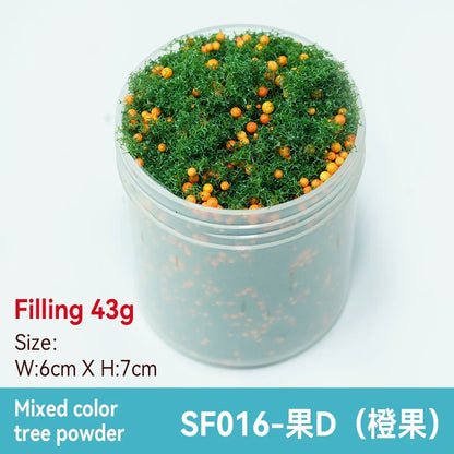 50ml 1-3mm Simulation bush grass sponge tree powder coarse grain flowers leaves diy military train model sand table scene layout