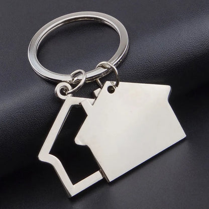 Split Key Ring Present House Metal Gift Keyring Modern Home Chain Key Keychain Christmas Keyfob Other Key Purse брелок на сумку