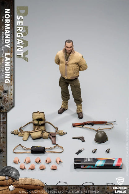 CFTOYS LW011-LW018 1/12 Men Soldier Normandy Landing US Rangers Rifleman Technical Sergeant Rangers Captain Sniper 6" Model Toys