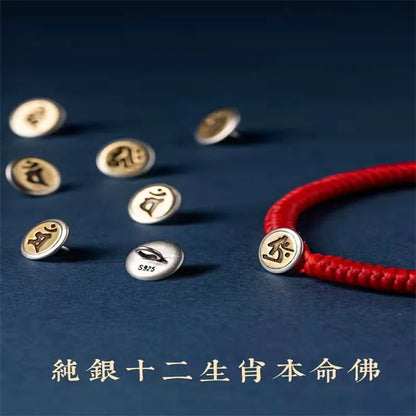 High Quality 925 Sterling Silver Handmade Red String Bracelet Zodiac Lucky Red Rope Bracelet for Women Men Fine Jewelry Gift