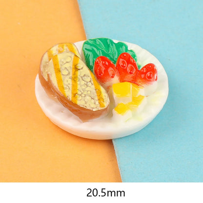 6PCS Dollhouse Miniature Simulation Food Play Model Dolls House Pretend To Play Kitchen Creative DIY Accessories Toys
