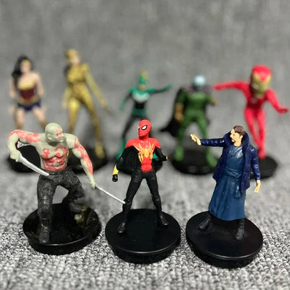 Marvel Movie AvengersSuper Mini Action Figure Hero Iron Man Spiderman Dolls Ornaments Collectible Model Children's Birthday Gift